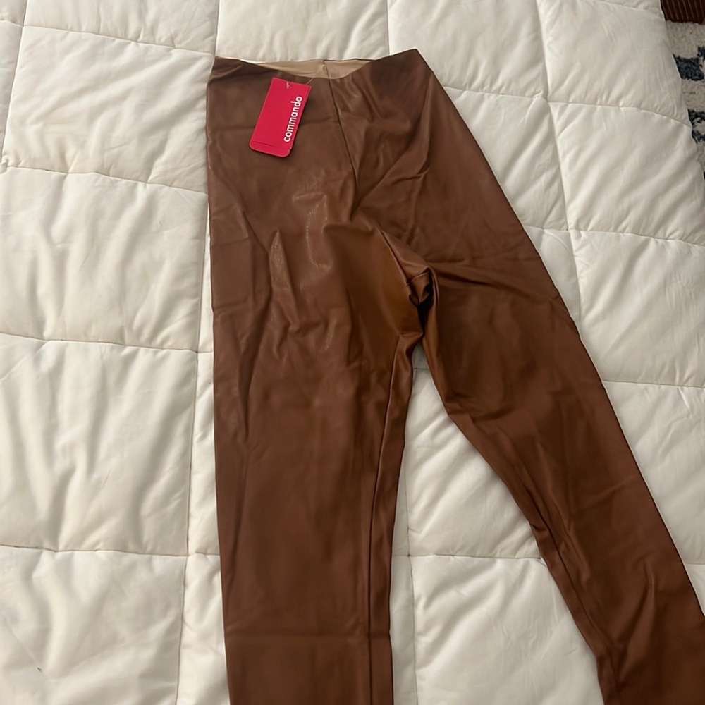 Commando Faux Leather Camel Legging